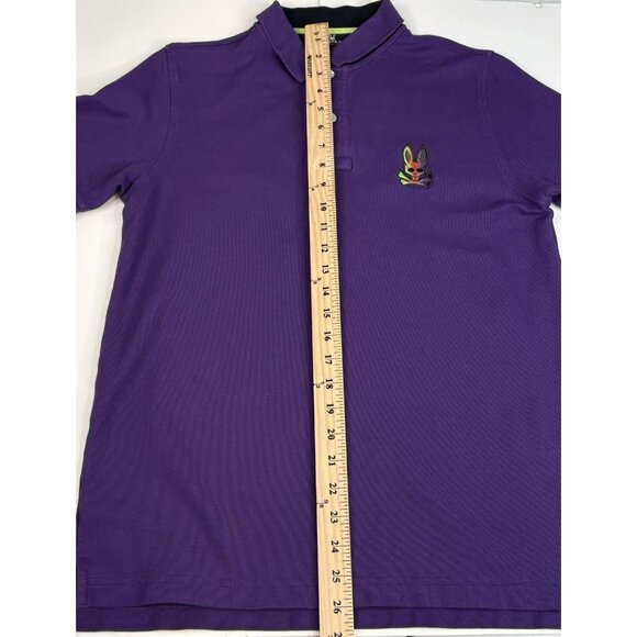 Psycho Bunny Purple Polo Short Sleeve Shirt Men’s Small Pima Cotton - Picture 10 of 14